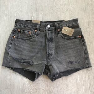 Levi's 501 Original High-Rise Distressed Denim Shorts